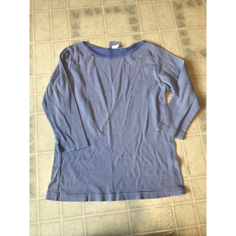 Fresh Produce Sz Medium Lavender Striped Tee Shirt Modest High neck